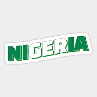 Nigeria Vintage style retro souvenir Sticker